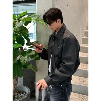 潮牌高街秋季vibe機車服皮夾克