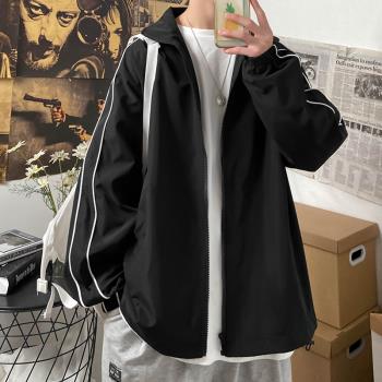 夾克外套男ins潮牌寬松運動服春秋韓版潮流上衣2025春季新款衣服