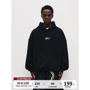 FPA胸前春季情侶復古連帽衛衣