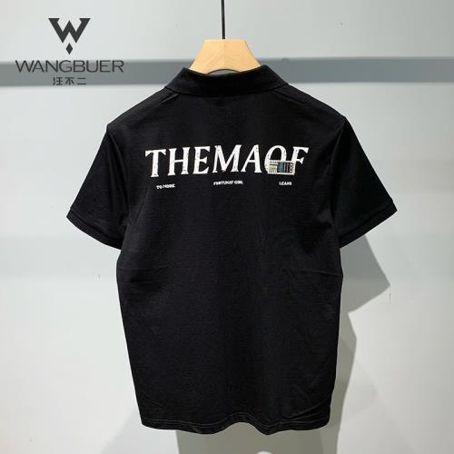 粉絲福利!高端刺繡字母印花翻領短袖T恤男2024夏季新款POLO衫保羅