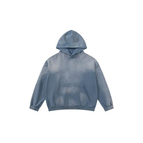 LostMyself水洗連帽褪色衛衣Vintage質感erd做舊Boxy短寬版型帽衫