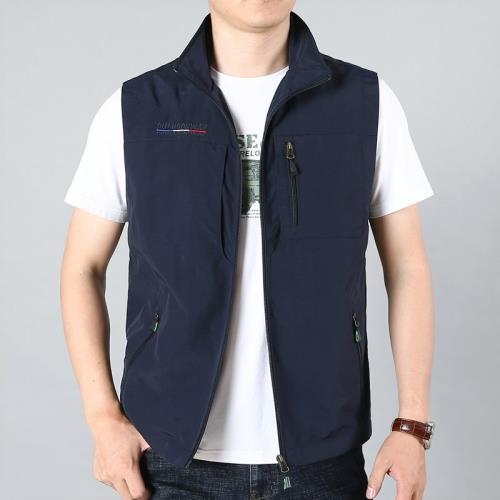 夏季新款薄款網眼馬甲登山速干休閑多口袋功能男攝影釣魚背心坎肩