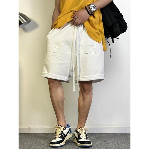 美式垮褲運動短褲男潮牌夏季純棉毛圈布休閑五分褲潮流中褲潮褲子
