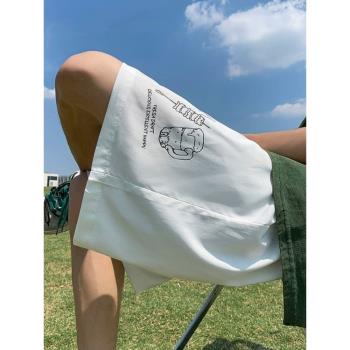 短褲男款夏季薄款潮牌五分褲戶外運動休閑褲日系復古cityboy中褲