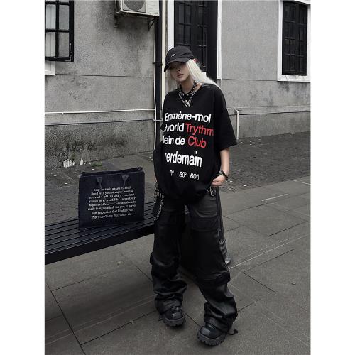 TR BRUSHSHIFT小眾潮牌標語字母印花cleanfit寬松短袖T恤情侶上衣