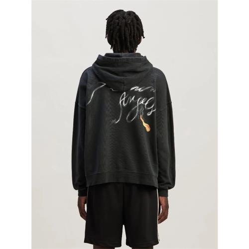 秋Palm Angels棕櫚天使PA后背煙霧字母印花連帽衛衣歐美連帽衫男