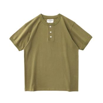 重磅240G復古硬漢純色短袖打底衫