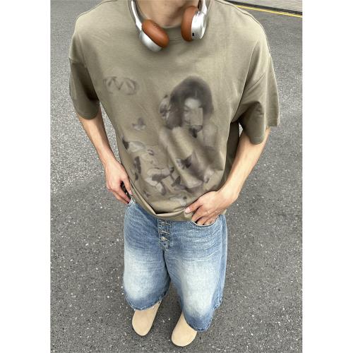 MADEEXTREME美式蝴蝶印花索羅娜短袖T恤設計休閑寬松涼感防曬上衣