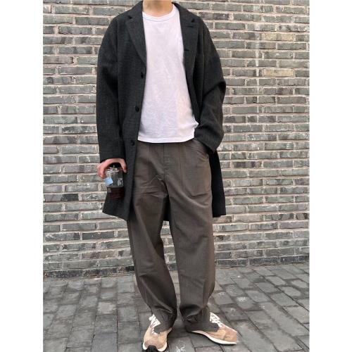 溫酒VISVIM 25AW CARROLL PANTS 日系中村羊毛錐形休閑寬松長褲|休閒褲