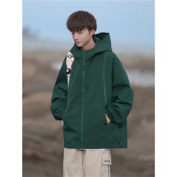 潮牌設計感寬松登山服戶外沖鋒衣