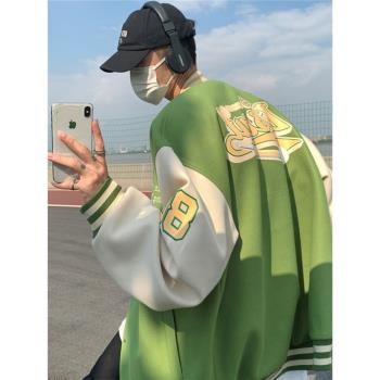 美式復古vintage棒球服男春季潮流痞帥飛行員夾克青少年男裝外套