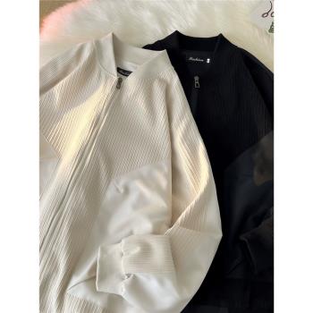 棒球服男款春季潮牌美式高街飛行員夾克上衣oversize痞帥男裝外套
