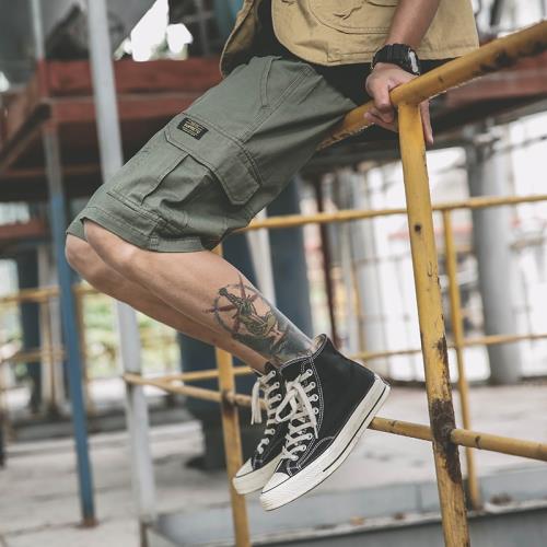 短褲男夏天街頭潮流五分口袋潮牌嘻哈寬松ins超火港風休閑工裝褲