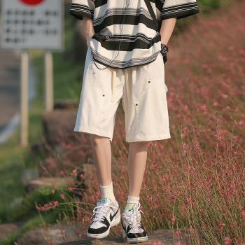 短褲男士夏季薄款寬松五分褲山系戶外運動褲日系復古cityboy褲子