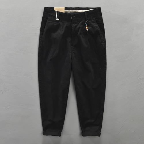 Solid medium waist wide leg cargo pants 純色中腰闊腿工裝褲男