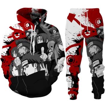 Fashion 3D printing hooded suit for men 時尚3D印花連帽套裝男