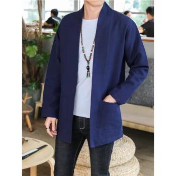 春秋民族道袍休閑改良開衫茶服