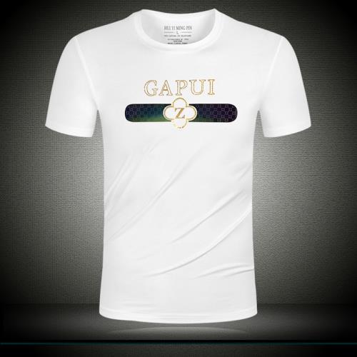 歐洲站 2025夏季簡約短袖t恤男士潮流潮牌修身絲光棉燙鉆半袖體恤