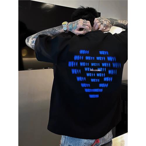 DORA WE11DONE愛心短袖美式潮流高街休閑T恤男士上衣情侶半袖夏季