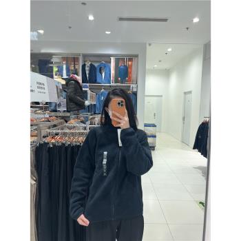 試衣間女裝立領長袖搖粒絨拉鏈