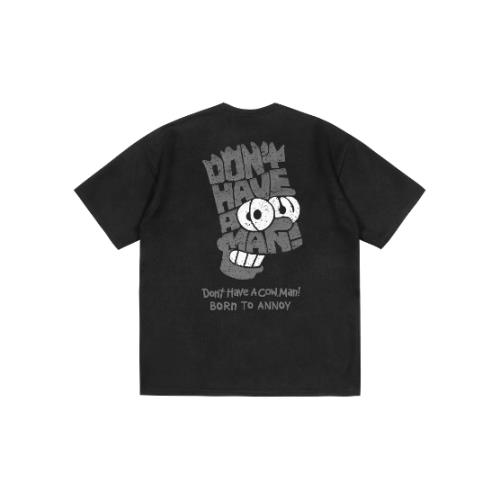 The Simpsons辛普森一家卡通印花麂皮絨男女寬松圓領情侶短袖T恤