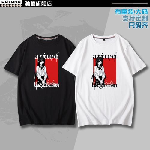 Tsukihime月姬短袖周邊 遠野秋葉T恤棉夏季動漫二次元男女痛衣服