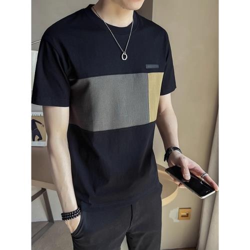 男士短袖t恤潮牌夏季2026新款純棉體恤修身半袖青年百搭男裝上衣