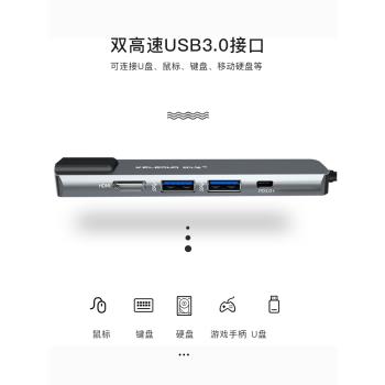 科樂多typec網絡卡轉換器hdmi電視usb適用ipad pro蘋果平板u盤鼠標