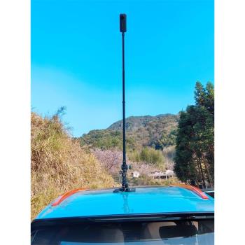 適用Insta360 X5/X4/X3第三人稱視角汽車吸盤DJIosmo 360相機支架
