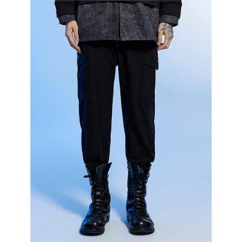 JEANS中性款九分速幹尼龍休閑褲