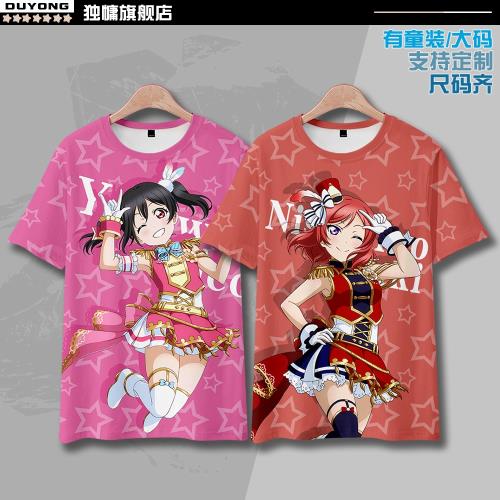 LoveLive μ's 謬斯T恤矢澤妮可西木野真姬周邊短袖cos二次元衣服
