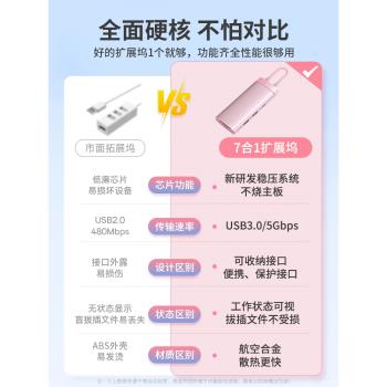 適用小米拓展塢typec插頭多口快充usb擴展器hdmi投屏加長線筆記本電腦多功能集分線器平板6pro帶網線口轉接頭