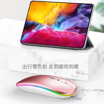 MONDRIAN無線藍牙鼠標便攜可充電式雙模5.0辦公靜音無聲男女生無限適用於蘋果mac筆記本ipad臺式電腦USB通用