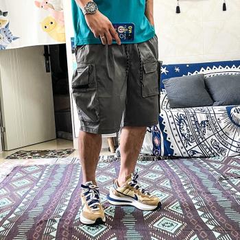 潮餘文樂速幹運動休閑多口袋短褲