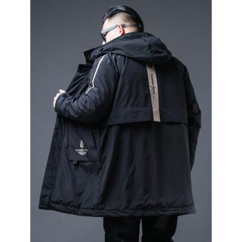 冬季胖子加厚中長款大碼羽絨棉服
