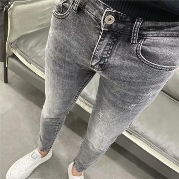 精神小夥九分秋季新款潮流牛仔褲