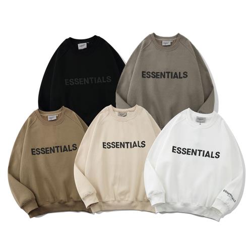Essentials立體壓膠插肩袖圓領加絨衛衣FOG反光印花男女套頭上衣|衛衣|ETMall東森購物網