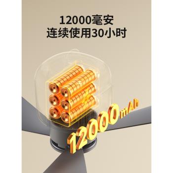 GBTW充電小吊扇USB學生宿舍微風靜音小型電風扇床上長續航寢室露營充電風扇戶外露營風扇夜燈上下鋪嬰兒床