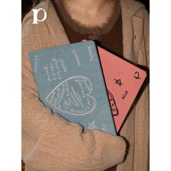 Puui原創適用macbook保護殼Pro13牛仔刺繡15/16寸筆記本保護套ins