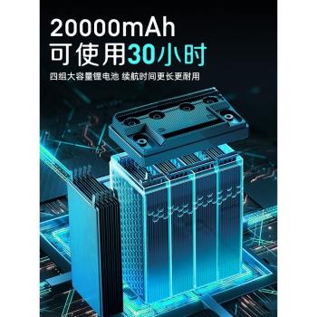 掛腰風扇隨身便攜式腰間消暑降溫神器戶外工地可充電款強力小型製冷風扇夏季送快遞外賣專用夾式可穿戴電風扇