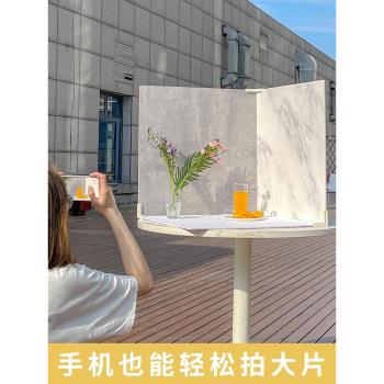 攝影紋理背景板 復古美食拍照ins風舊木板場景拍攝擺拍石膏板裝飾飾品靜物大理石木紋水泥墻擺件拍攝道具