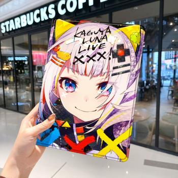 輝夜月2021款ipad9保護套pro2020蘋果mini6外套ipod迷你4殼air5適用2平板3帶筆槽十第10代三折2022動漫2019九