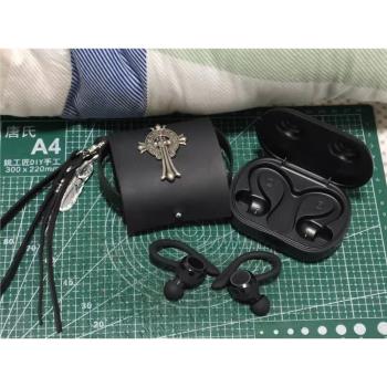 紐曼L1藍牙耳機保護套收納包原創設計頭層牛皮手工製作個性配飾潮