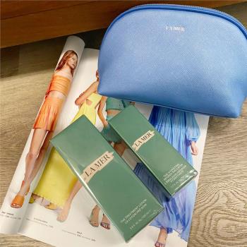 【La Mer 海洋拉娜】自律修護乳50ml+ 修護精華露100ml+化妝包組合