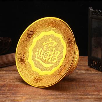 陶瓷供奉供果盤招財家用供盤 水果盤 供佛果盤佛具用品財神爺貢盤