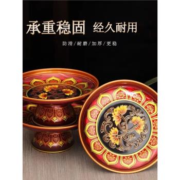 佛前供盤家用供果盤供佛果盤供奉財神爺供果果盤上供盤子合金貢盤