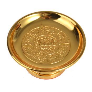 供盤佛前黃銅家用供奉合金貢盤供佛果盤佛具用品財神水果盤貢品盤