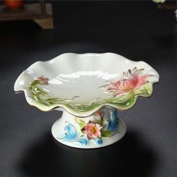 供盤家用供奉貢品供果盤佛前水果盤供佛上供蓮花貢盤財神爺供品盤