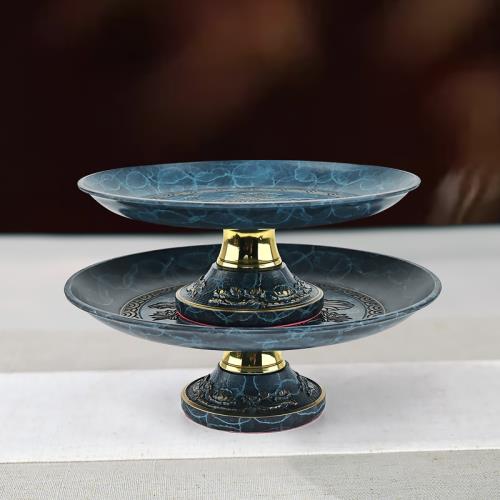 黃銅供盤家用佛前供奉水果盤貢果盤子貢品盤上供果盤財神供佛果盤|果盤