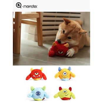 Qmonster狗狗發聲毛絨玩具可愛醜萌耐咬解悶中大型犬法鬥柴犬柯基